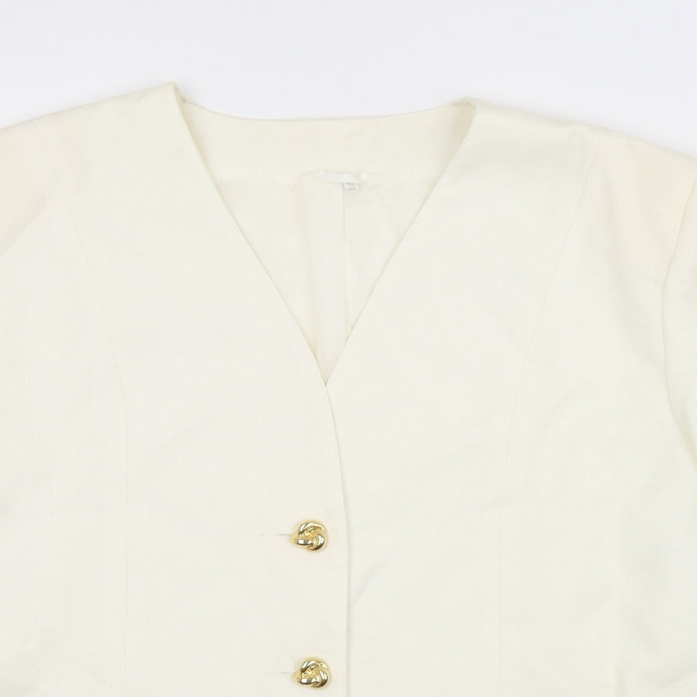 Womens UK Size 14 Preworn White Jacket