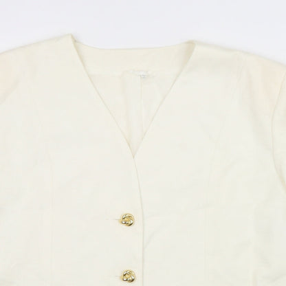 Womens UK Size 14 Preworn White Jacket