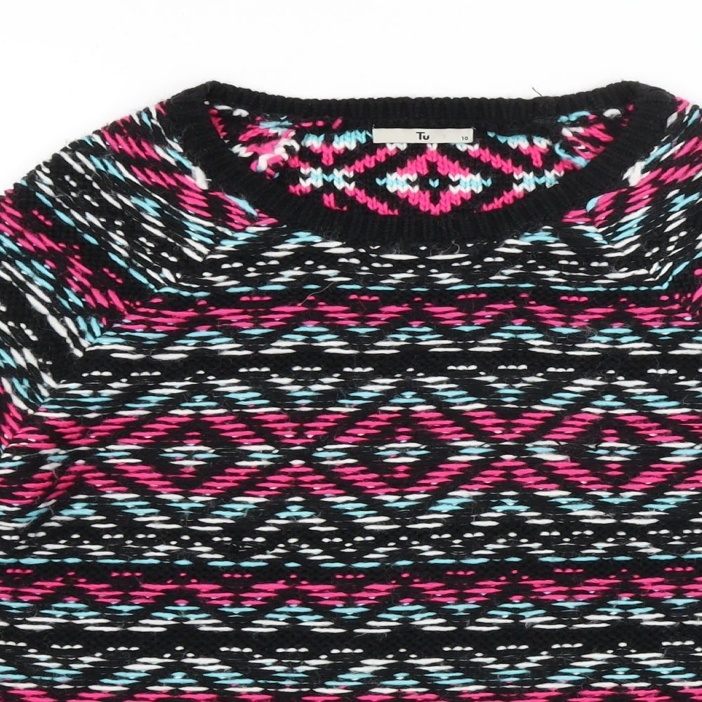 TU Womens Multicoloured Argyle/Diamond  Pullover Jumper Size 10