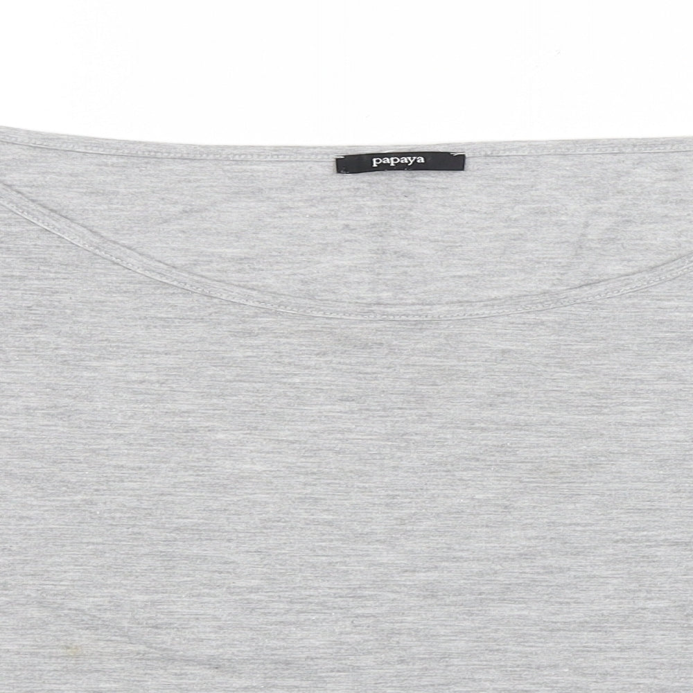 Papaya Womens Grey   Basic Blouse Size 16