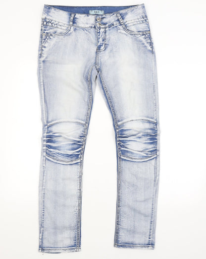 XUDONG Womens Blue   Straight Jeans Size 34 in L31 in