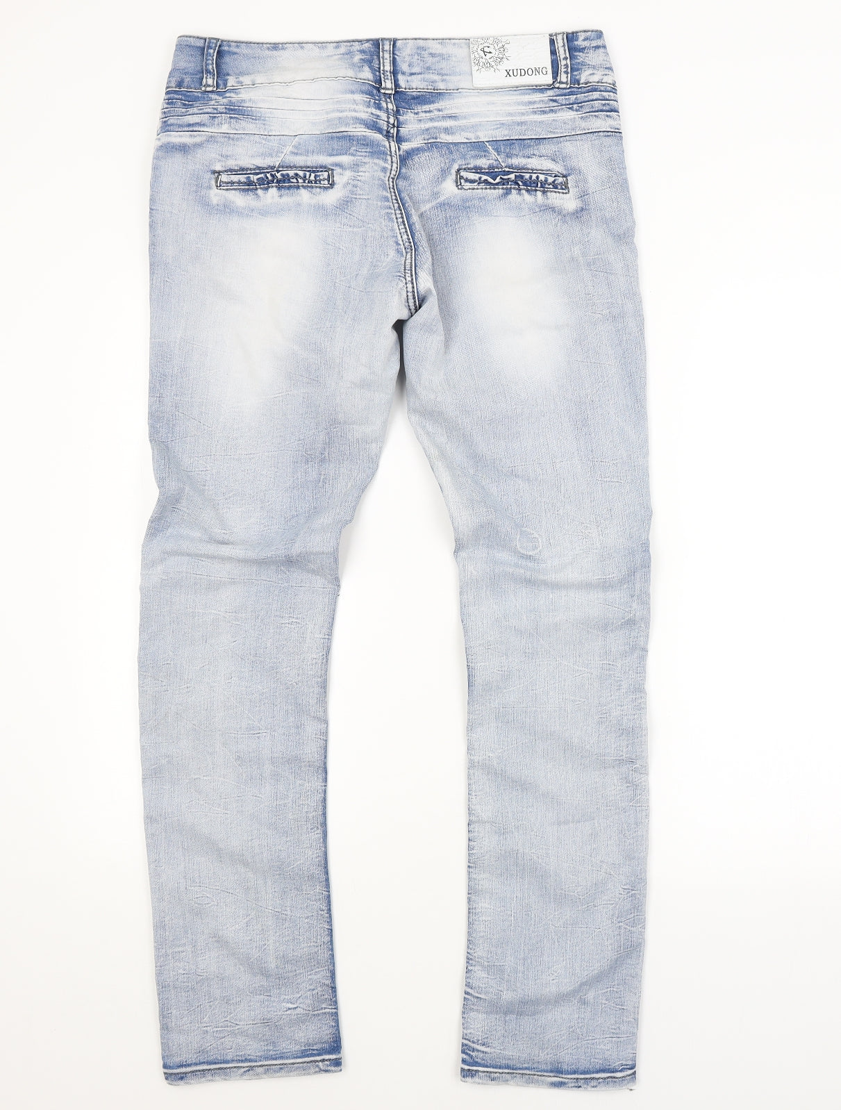 XUDONG Womens Blue   Straight Jeans Size 34 in L31 in