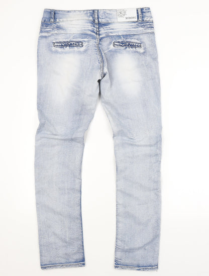 XUDONG Womens Blue   Straight Jeans Size 34 in L31 in