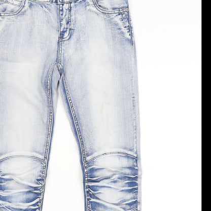 XUDONG Womens Blue   Straight Jeans Size 34 in L31 in