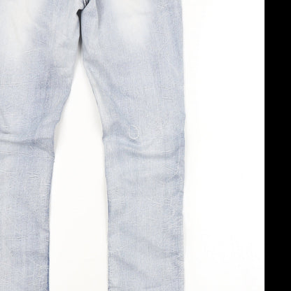 XUDONG Womens Blue   Straight Jeans Size 34 in L31 in