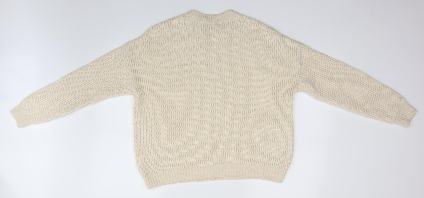 Womens UK Size M NEXT Ivory Pullover Jumper