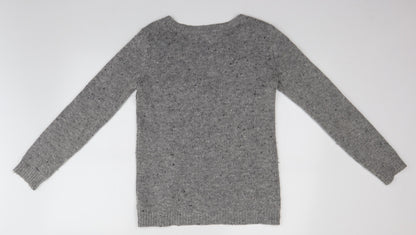 Womens UK Size 8 NEXT Grey Henley Jumper