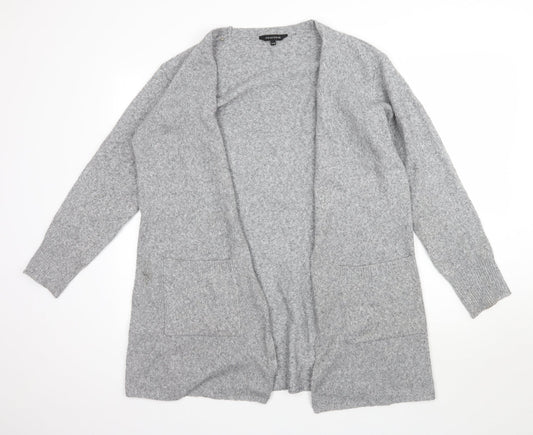 Womens UK Size S Peacocks Grey Cardigan Jumper