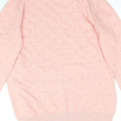 Womens UK Size S CC Pink Pullover Jumper