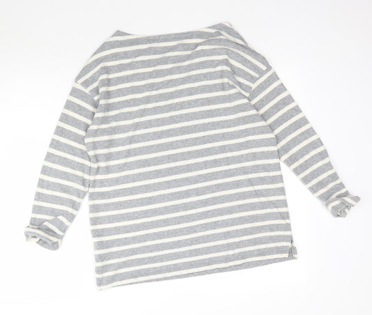 Old Navy Womens Grey Striped Knit Pullover Jumper Size M