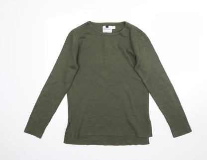 Topman Mens Green  Knit Pullover Jumper Size XS