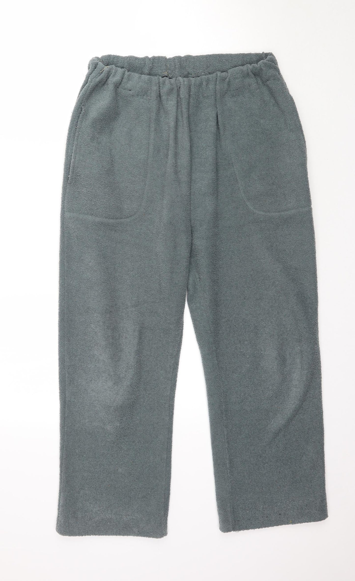 Bonmarché Womens Green   Cropped Trousers Size S L26 in - Fleece feel