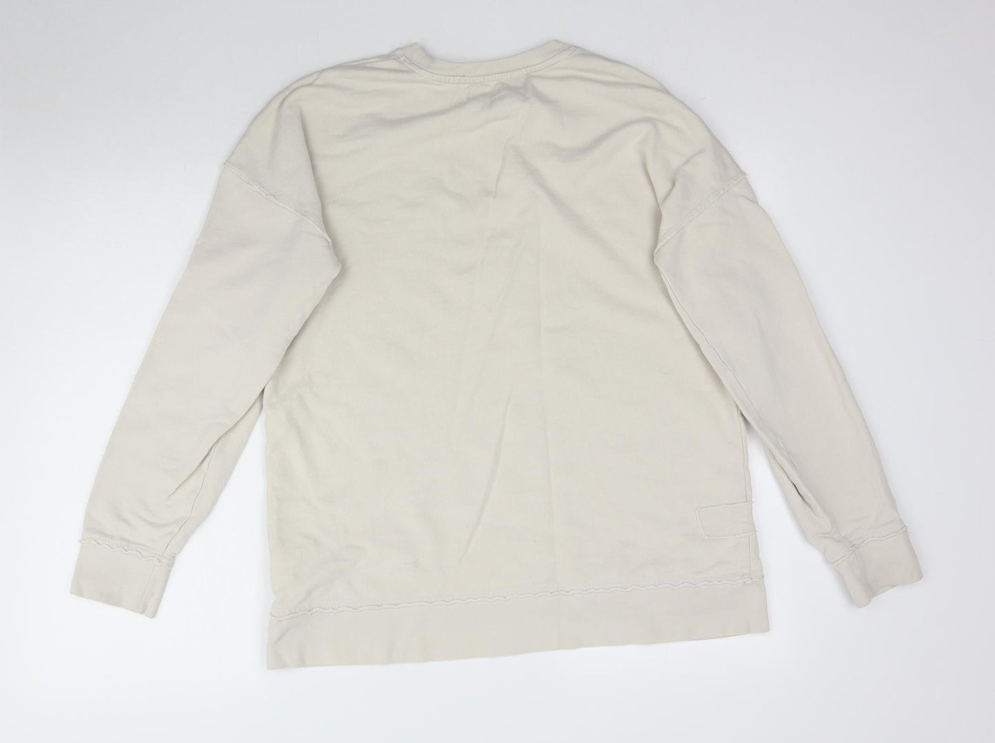 River Island Womens Beige   Pullover Sweatshirt Size M  - Distressed