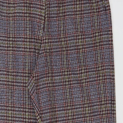 constance wood Womens Multicoloured Check  Dress Pants Trousers Size 12 L26 in