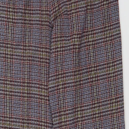 constance wood Womens Multicoloured Check  Dress Pants Trousers Size 12 L26 in