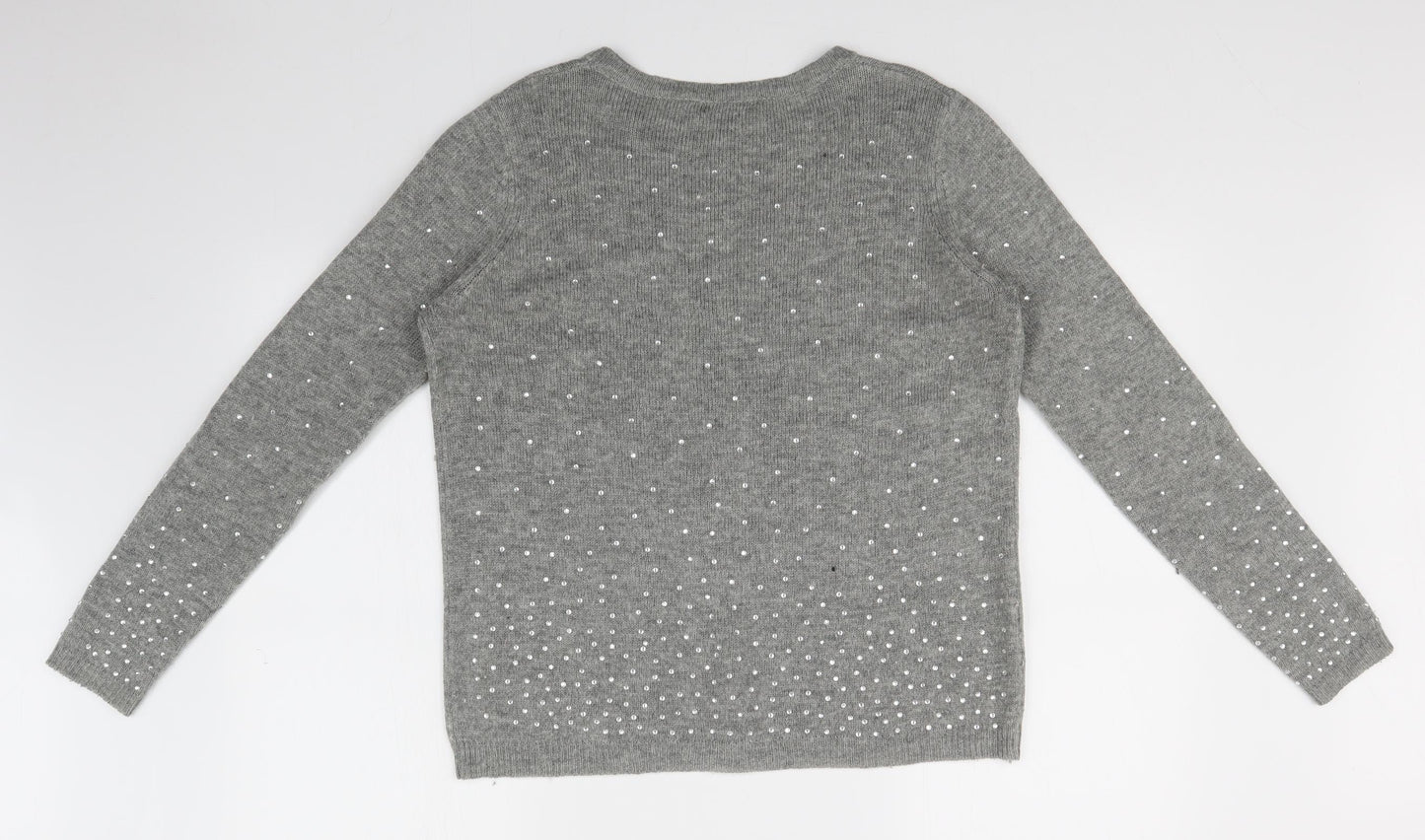 Womens UK Size 8 Mango Grey Pullover Jumper