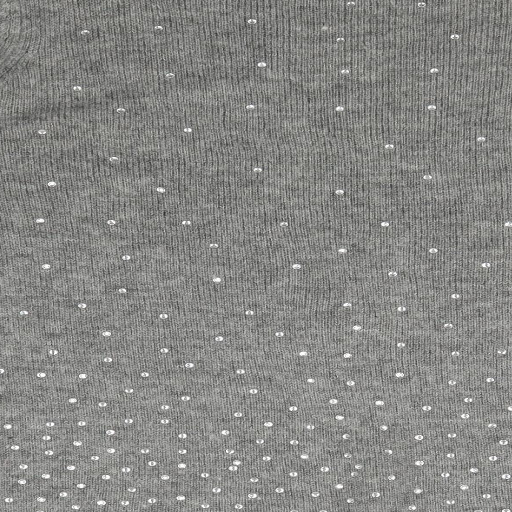 Womens UK Size 8 Mango Grey Pullover Jumper