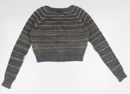 LIMITED COLLECTION Womens Multicoloured Striped  Cardigan Jumper Size 14