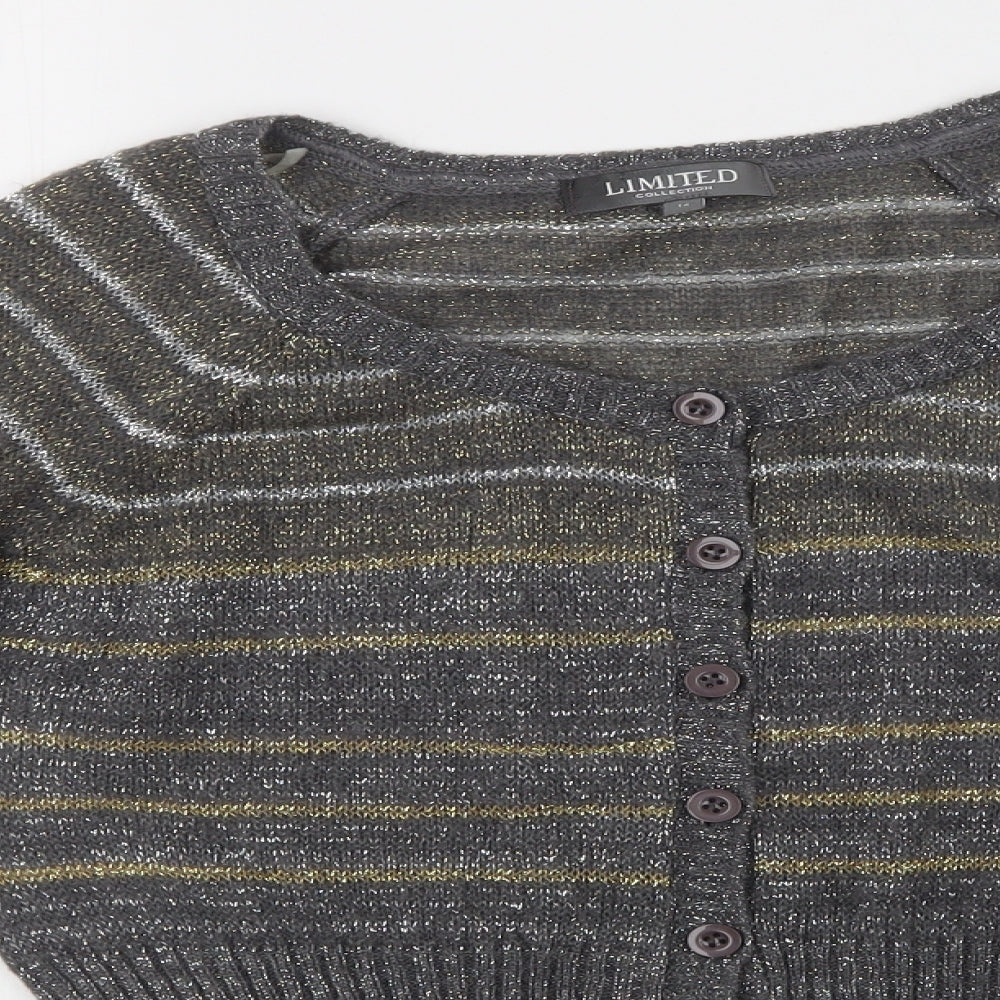 LIMITED COLLECTION Womens Multicoloured Striped  Cardigan Jumper Size 14
