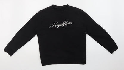 H&M Boys Black   Pullover Sweatshirt Size S