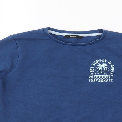George Boys Blue   Pullover Sweatshirt Size 8-9 Years