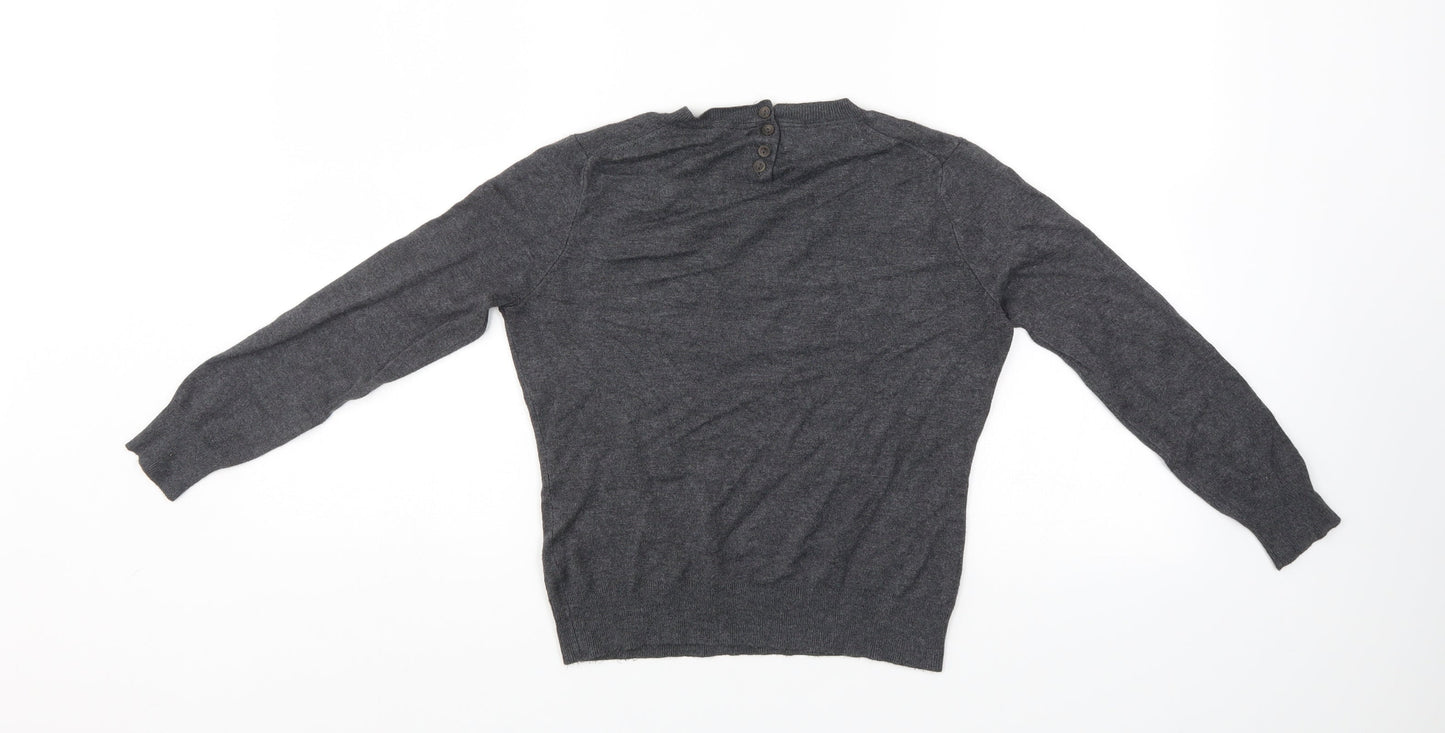 Womens UK Size S Zara Grey Pullover Jumper