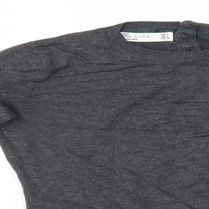 Womens UK Size S Zara Grey Pullover Jumper