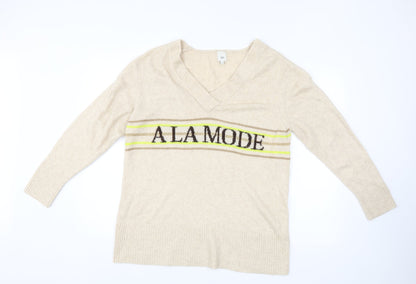 River Island Womens Ivory   Pullover Jumper Size M