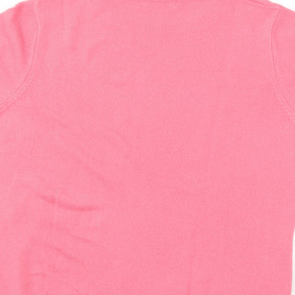 Womens UK Size 14 Classic Pink Cropped Blouse