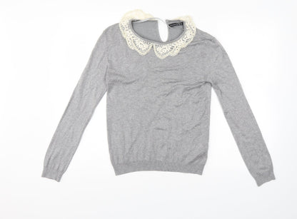 Womens UK Size 10 Atmosphere Grey Pullover Jumper