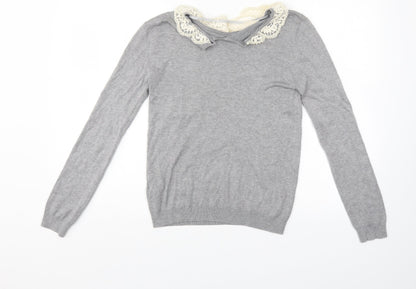 Womens UK Size 10 Atmosphere Grey Pullover Jumper