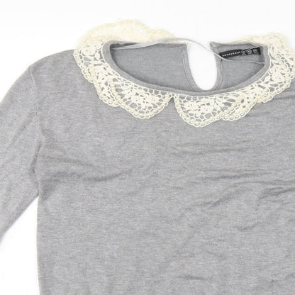 Womens UK Size 10 Atmosphere Grey Pullover Jumper