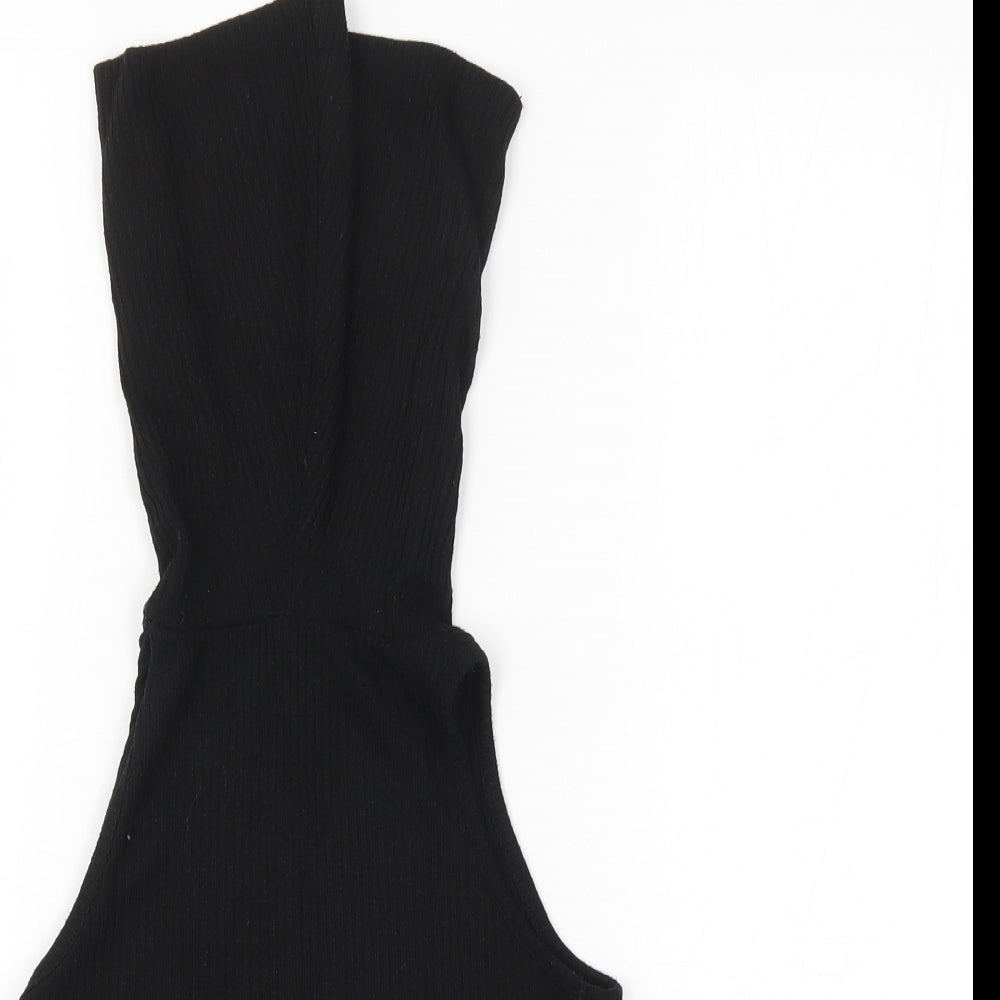 Womens UK Size 6 River Island Black Jersey Tank