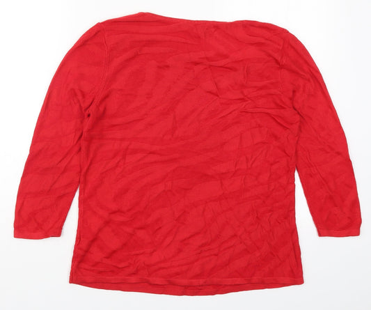 Womens UK Size 10 Per Una Red Pullover Jumper
