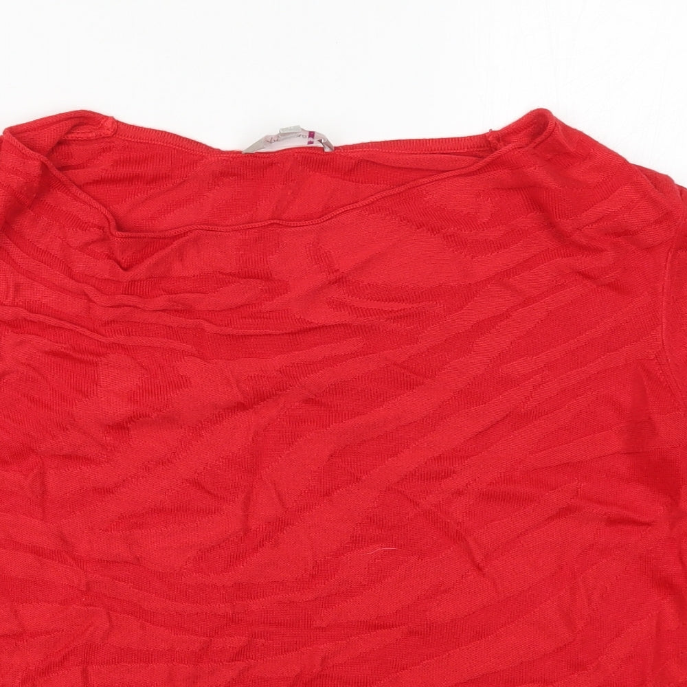 Womens UK Size 10 Per Una Red Pullover Jumper