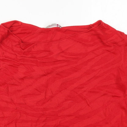 Womens UK Size 10 Per Una Red Pullover Jumper