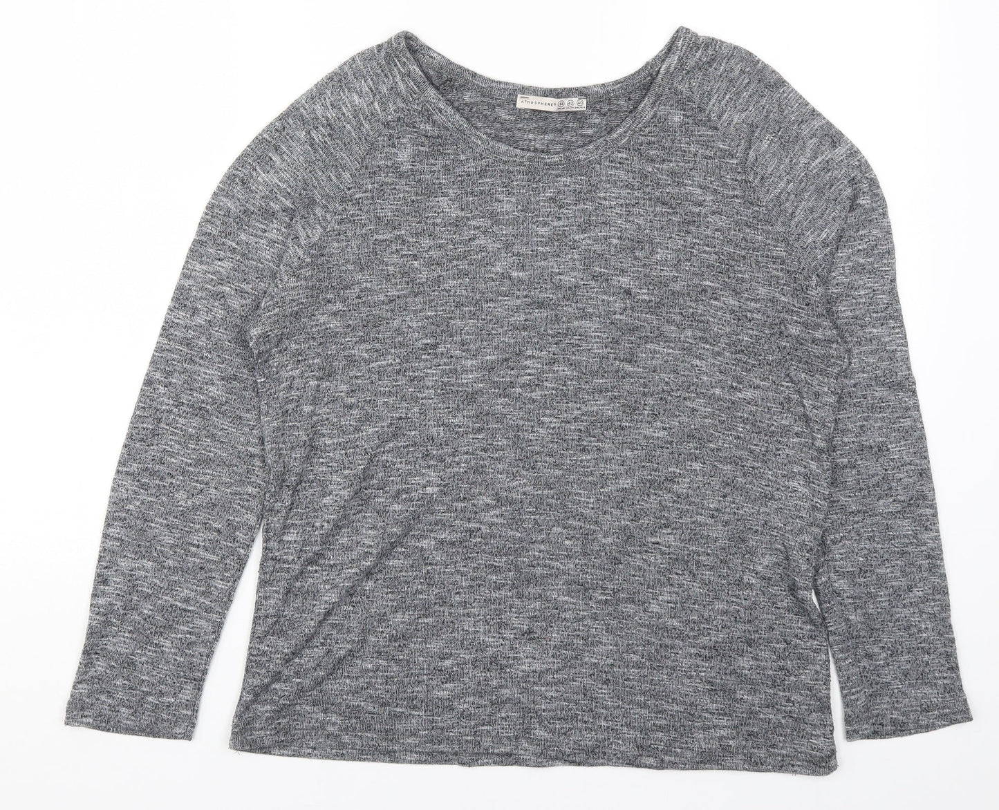Womens UK Size 14 Atmosphere Grey Basic T-Shirt