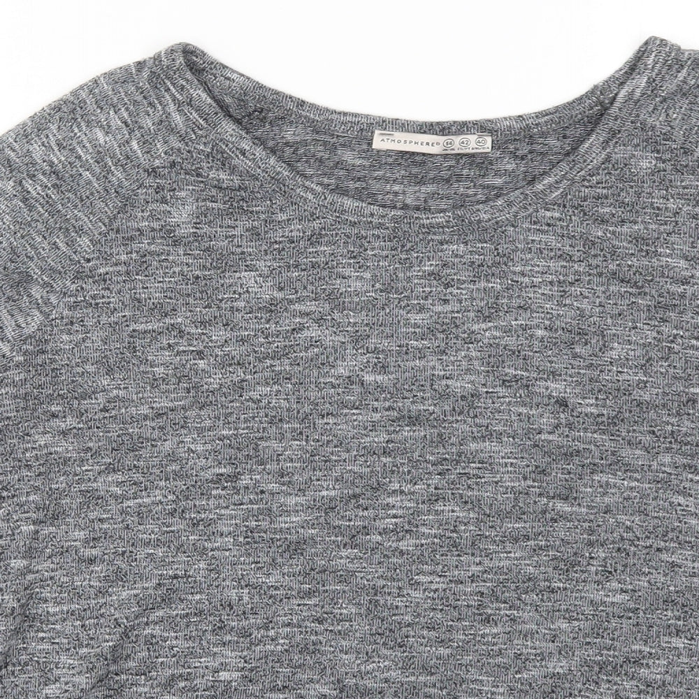 Womens UK Size 14 Atmosphere Grey Basic T-Shirt