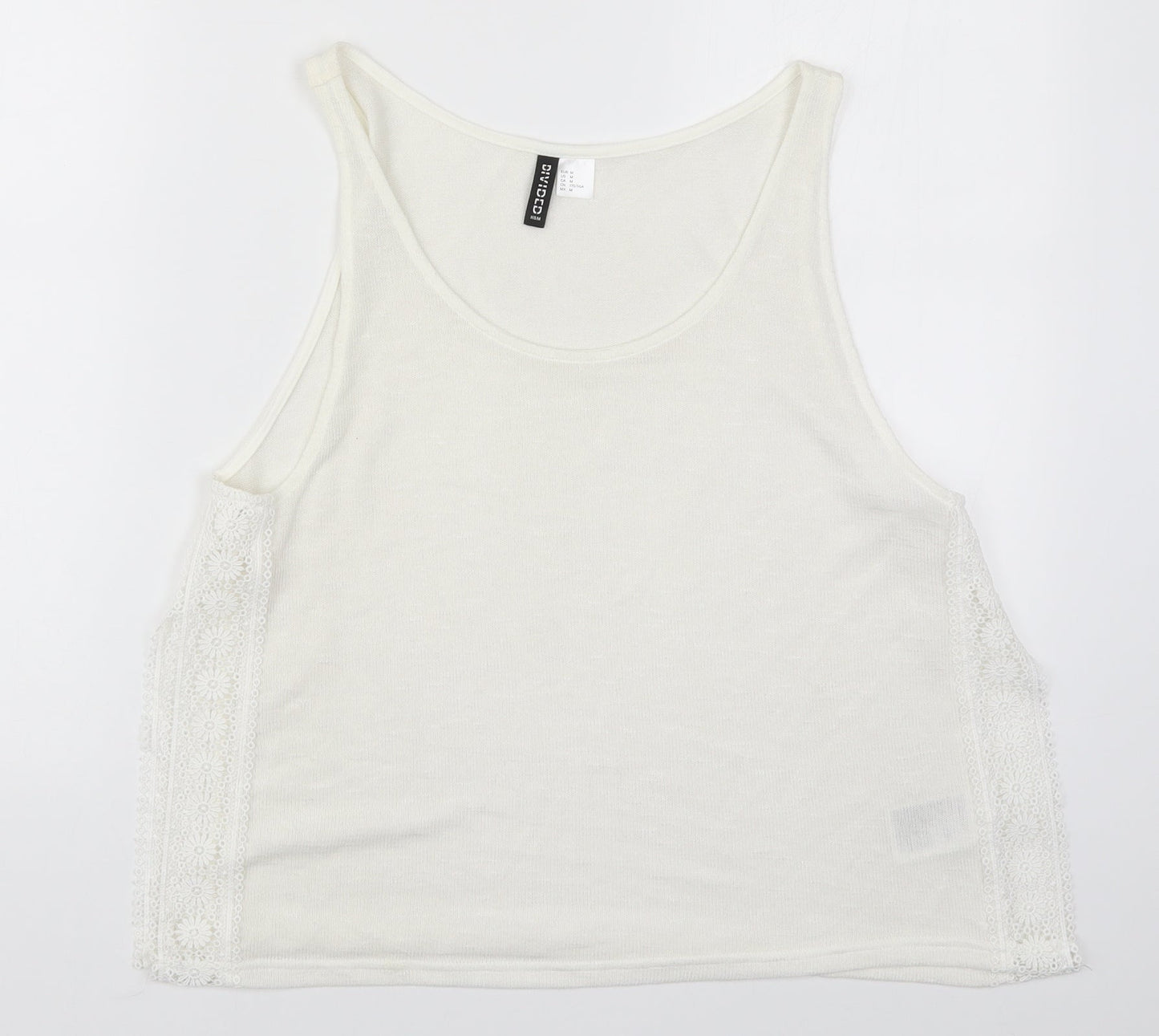 Womens UK Size M H&M White Basic Tank