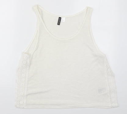 Womens UK Size M H&M White Basic Tank