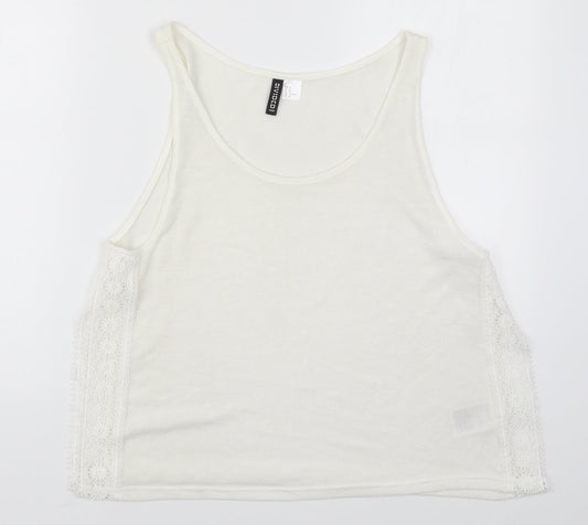 Womens UK Size M H&M White Basic Tank