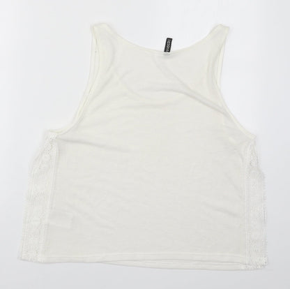 Womens UK Size M H&M White Basic Tank