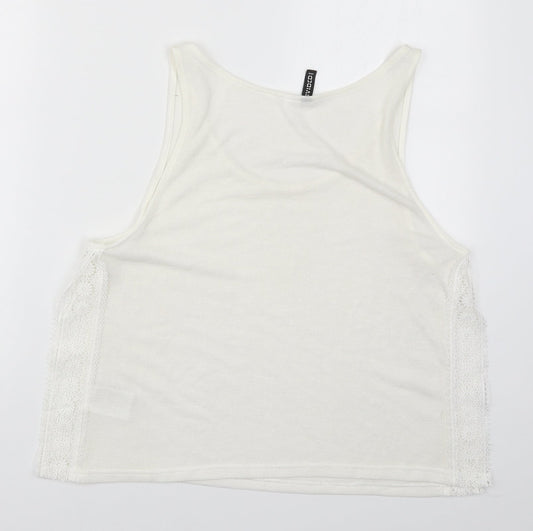 Womens UK Size M H&M White Basic Tank