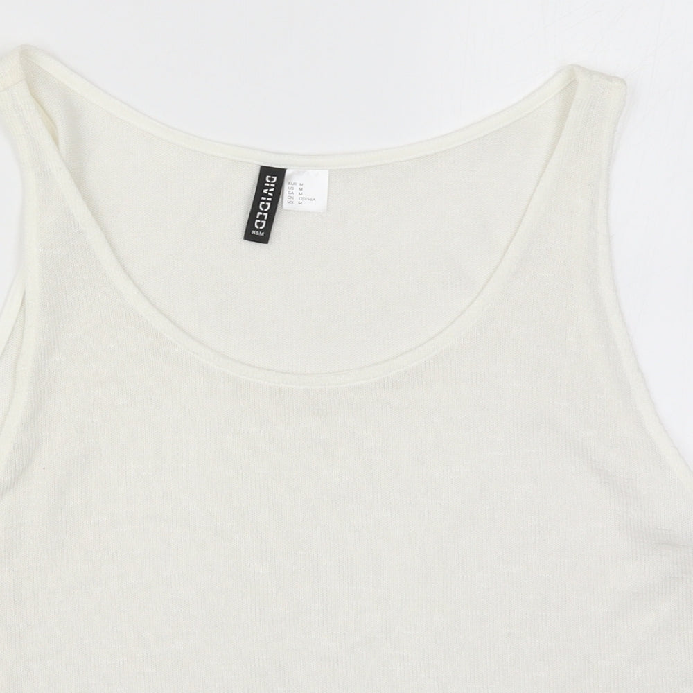 Womens UK Size M H&M White Basic Tank