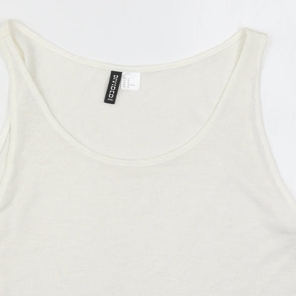 Womens UK Size M H&M White Basic Tank