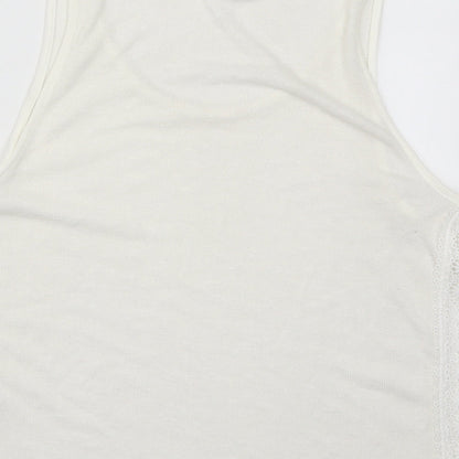 Womens UK Size M H&M White Basic Tank