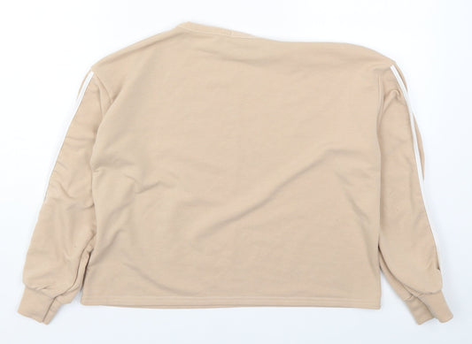 Boohoo Womens Beige   Pullover Sweatshirt Size 8
