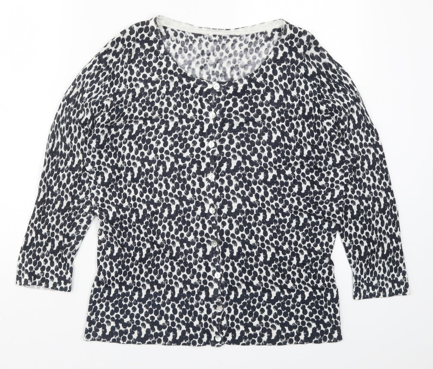 Womens UK Size L Preworn Black Cardigan Jumper