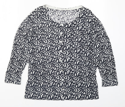 Womens UK Size L Preworn Black Cardigan Jumper