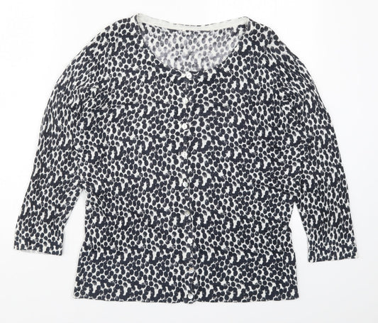 Womens UK Size L Preworn Black Cardigan Jumper